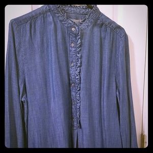 NWT Loft Chambray long sleeve dress